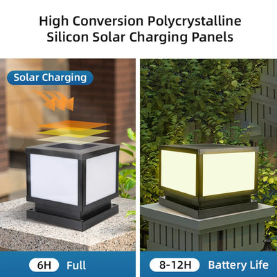 Lampe Solaire de Pilier avec Télécommande