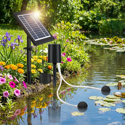 Pompe à Oxygène Solaire pour Bassin et Aquarium