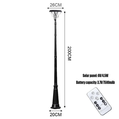 Lampadaire Solaire de Jardin Aluminium Étanche