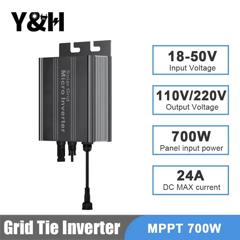 Micro-Onduleur Solaire MPPT Réseau 180-700W