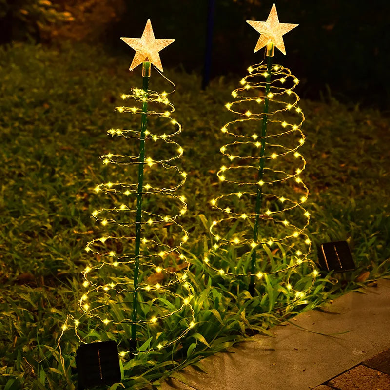 Guirlande Solaire Sapin de Noël LED RVB IP65 Étoile
