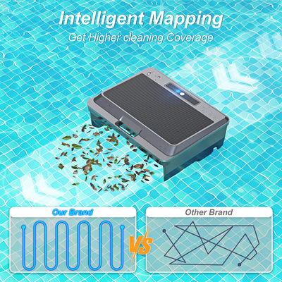Robot de Piscine Solaire Sans Fil Nettoyeur de Surface