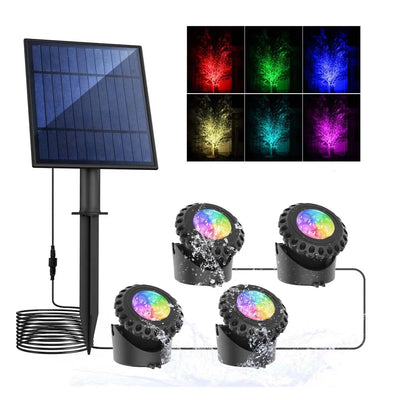Projecteur Solaire Subaquatique RGB Étang Bassin IP68 Jardin