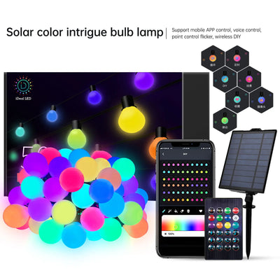 Guirlande Solaire Intelligente RGB G40 LED Application Télécommande