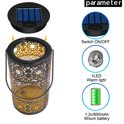 Lanterne Solaire Suspendue Imperméable Décorative Jardin Allée
