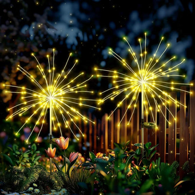 Lampe Solaire Décorative Feu d'Artifice Jardin