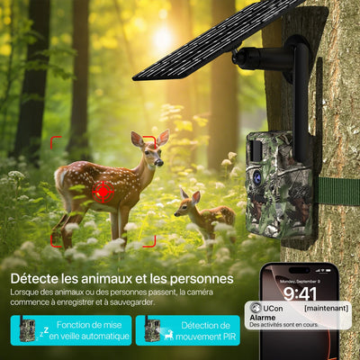 Caméra Solaire 4G Détection PIR Vision Nocturne - vue 5