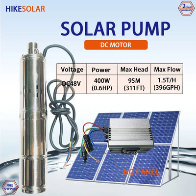 Pompe Solaire Submersible à Vis 400W 48V MPPT 3 Pouces