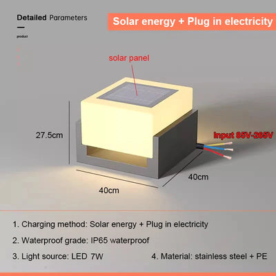 Lampe Solaire de Poteau Murale Extérieure - vue 12
