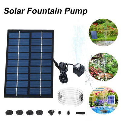 Fontaine Solaire 2,5 W à Panneau Déporté pour Bain d'Oiseaux