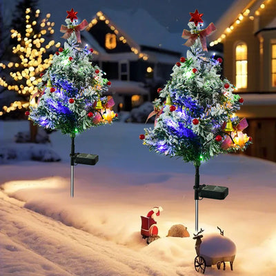 Lampe Solaire Flocon de Neige LED Étanche Jardin et Noël
