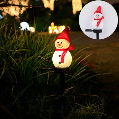 Piquet Solaire Bonhomme de Neige pour Pelouse et Cour