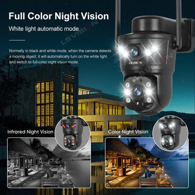 Caméra de Surveillance Solaire LS Vision 4G 8MP Double Objectif