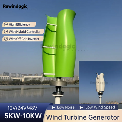 Éolienne Domestique 5000W 12V 24V 48V 2 Pales MPPT