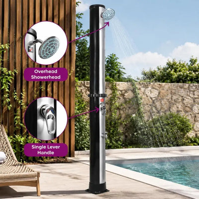 Douche Solaire de Jardin 40L Réservoir Noir