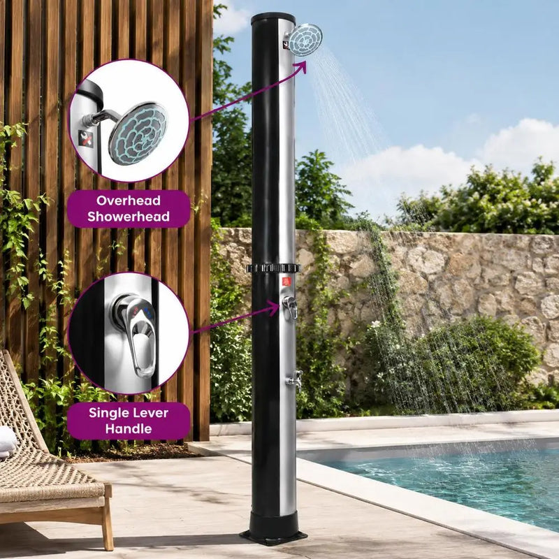 Douche Solaire de Jardin 40L Réservoir Noir