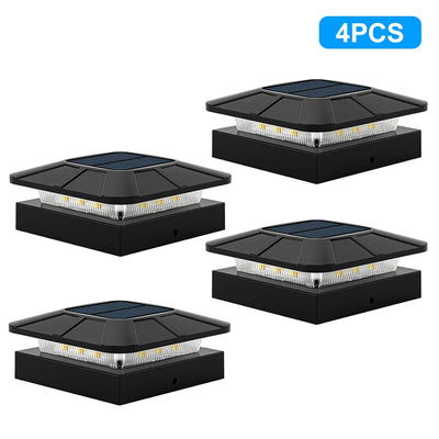 Lampe Solaire Poteau Clôture 4x4 Chapeau LED 2 Couleurs