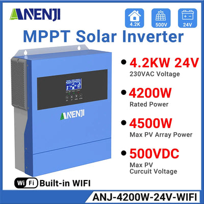 Onduleur Solaire Hybride 6,2 kW 48V MPPT