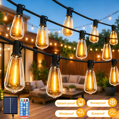 Guirlande Solaire Extérieur ST38 avec Télécommande Étanche
