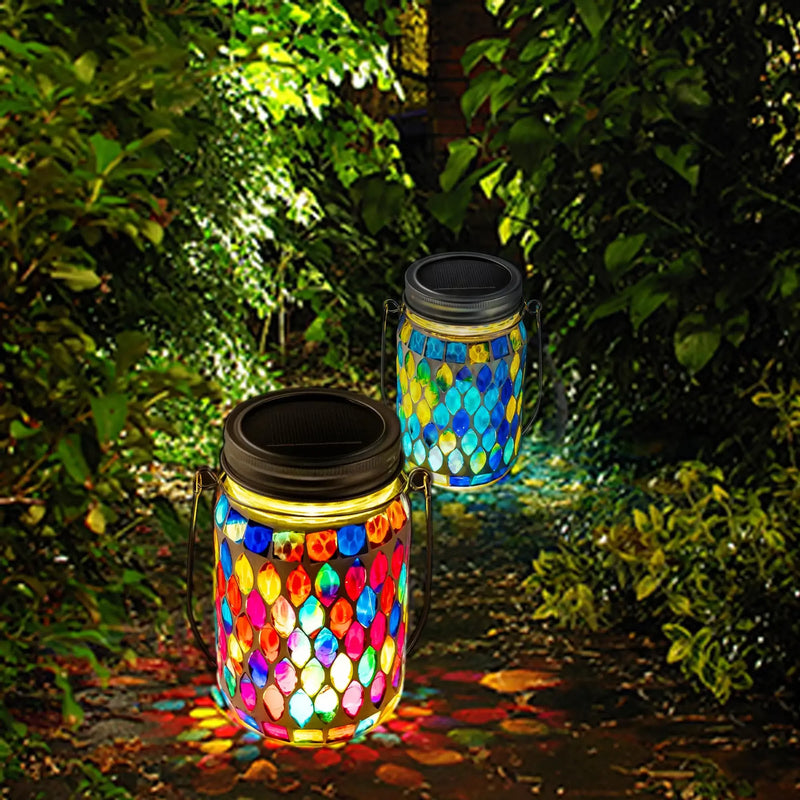 Lampe Solaire Décorative en Mosaïque de Verre
