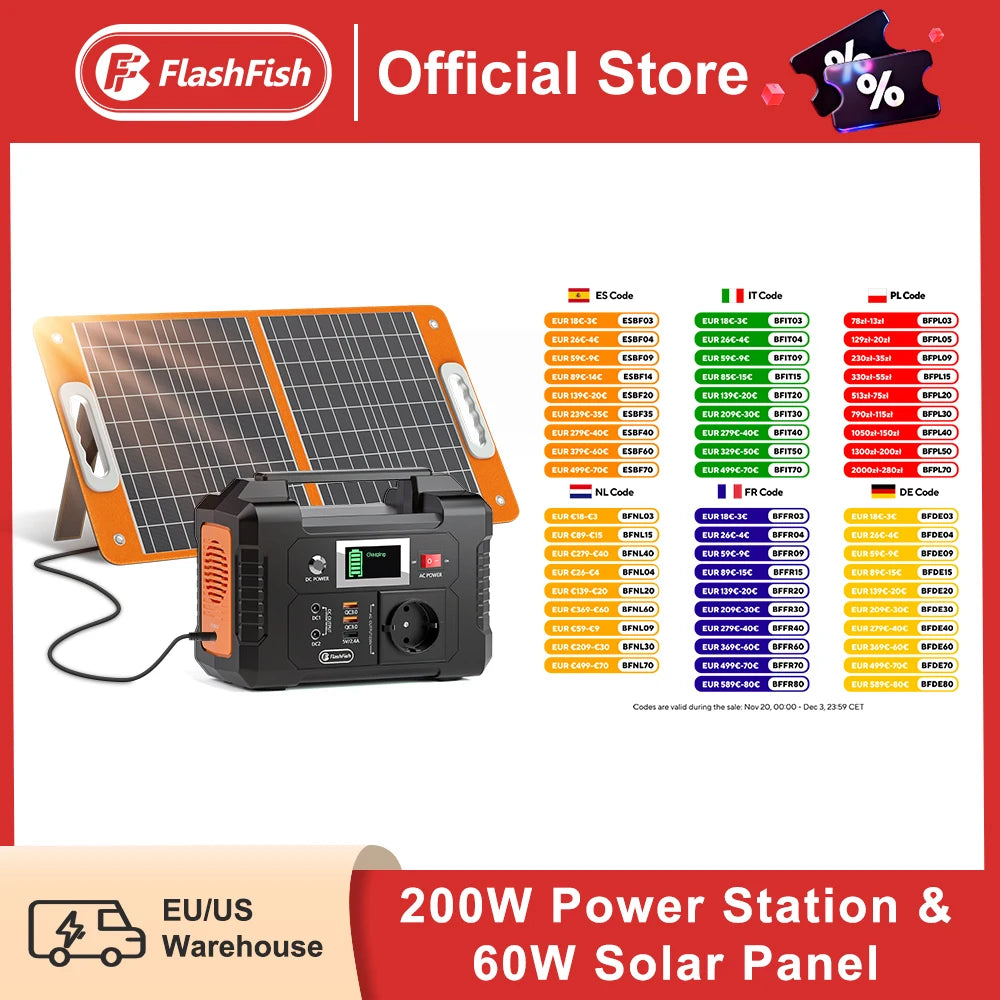 Générateur Solaire Portable 200W 151Wh