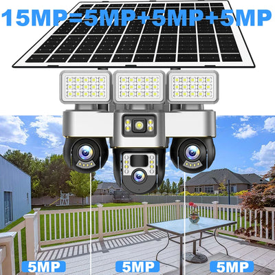 Camera Solaire 4G Triple Objectif PTZ Exterieure