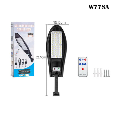 Lampadaire Solaire Détecteur de Mouvement Extérieur 180°, jusqu'à 168 LED