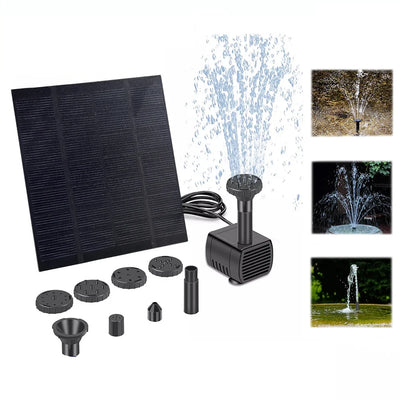 Kit Fontaine Solaire pour Petit Bassin avec Buses Interchangeables