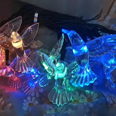 Guirlande Solaire Colibris 20 LED 8 Modes Étanche