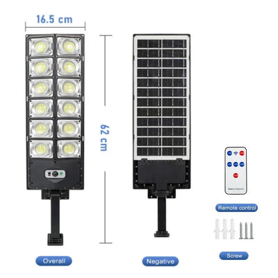 Lampe Solaire Extérieure LED Puissante Capteur Mouvement IPX67 Étanche