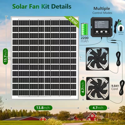 Extracteur Solaire Double avec Minuterie et Détection Infrarouge