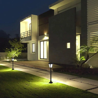 Borne Solaire de Pelouse LED Étanche pour Jardin