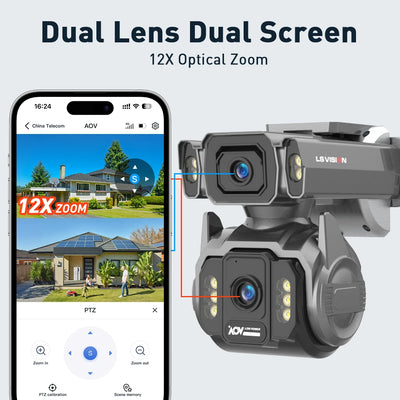 Caméra de Surveillance Solaire 8MP 4G AOV - vue 4