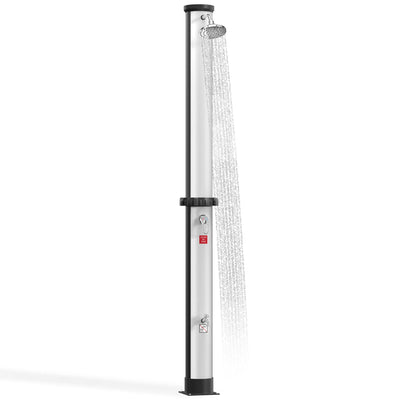 Douche Solaire Extérieure 40L avec Rince-Pieds, 216 cm