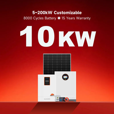Kit Solaire Hybride Hors Réseau 5 kW à 50 kW Batterie et Onduleur