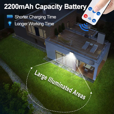 Réverbère Solaire LED 328 Capteur PIR Télécommande