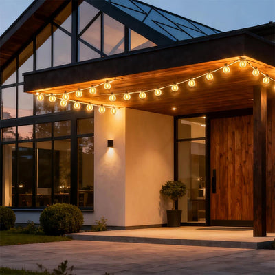 Guirlande Solaire Extérieur G40 Ampoules LED Étanche IP65