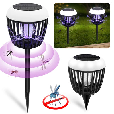 Lampe Solaire Anti-Moustique LED Imperméable Répulsif Jardin