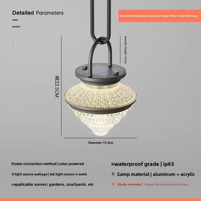 Lampe Solaire de Pelouse Étanche pour Cour