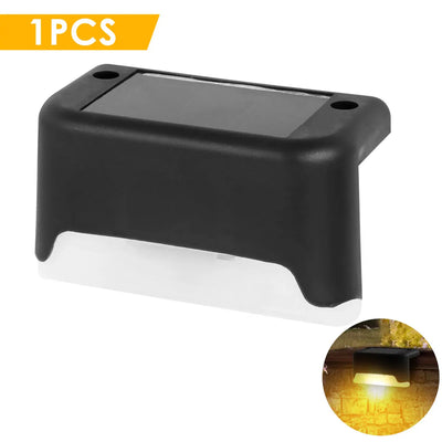 Lampes Solaires d'Escalier Extérieur IPX65, Pack 1 à 16 Pièces, Noir ou Marron