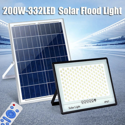 Projecteur Solaire Extérieur Sécurité 200W 332 LED