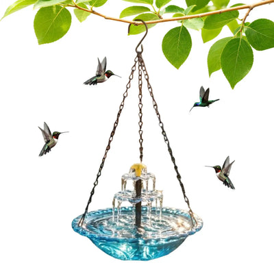 Bain d'Oiseaux Solaire Décoratif pour Jardin et Terrasse