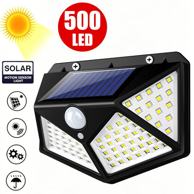 Applique Solaire Extérieur 500 LED Détecteur de Mouvement