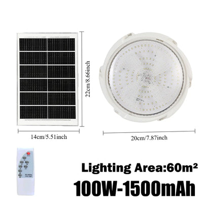 Lampe Solaire Intérieur Plafonnier Étanche Garage Atelier 60W à 200W