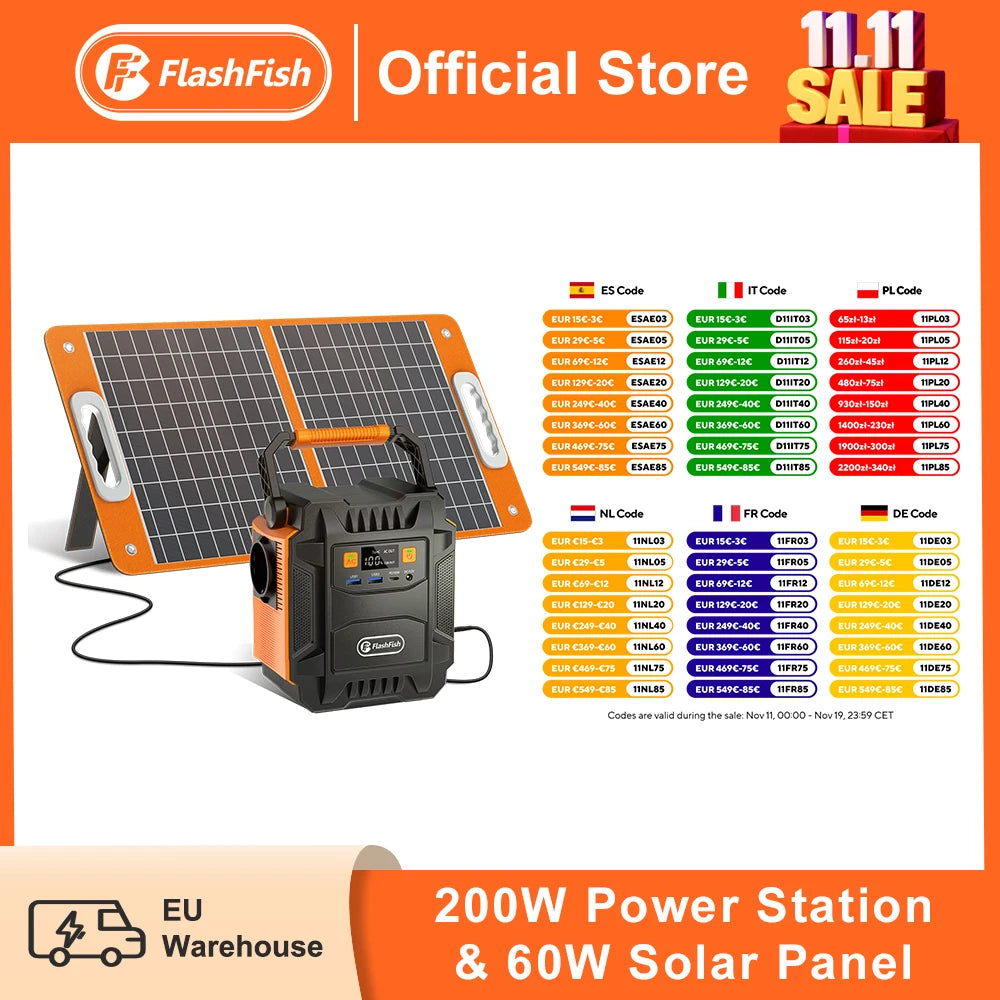 Générateur Solaire Portable 200W 172Wh