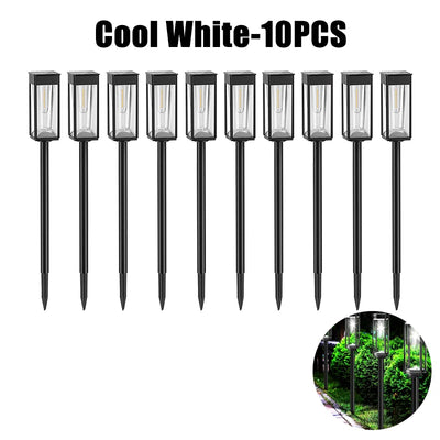 Lampes Solaires LED Étanches Extérieur Jardin Allée Passerelle