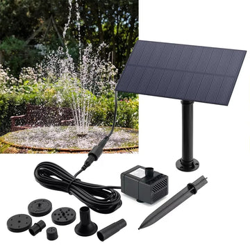 Kit Fontaine Solaire sur Tige avec Panneau et Buses