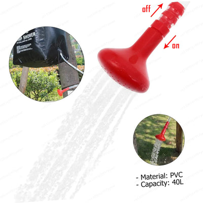 Sac de Douche Solaire 40 L Noir pour Jardin
