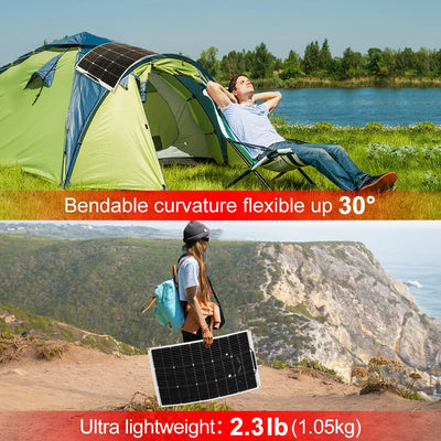 Panneau Solaire Flexible DOKIO 100W 200W 400W Monocristallin
