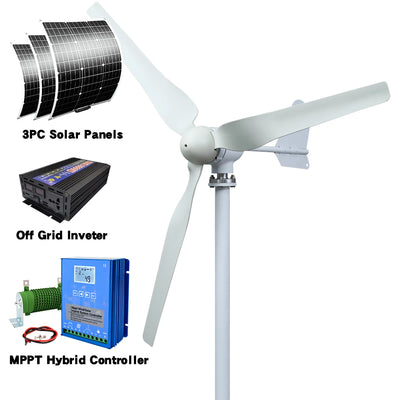 Générateur Éolien Horizontal SMARAAD 4000W 3 Pales
